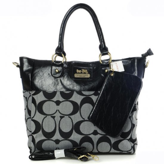Coach In Signature Medium Grey Totes AOY | Coach Outlet Canada - Click Image to Close